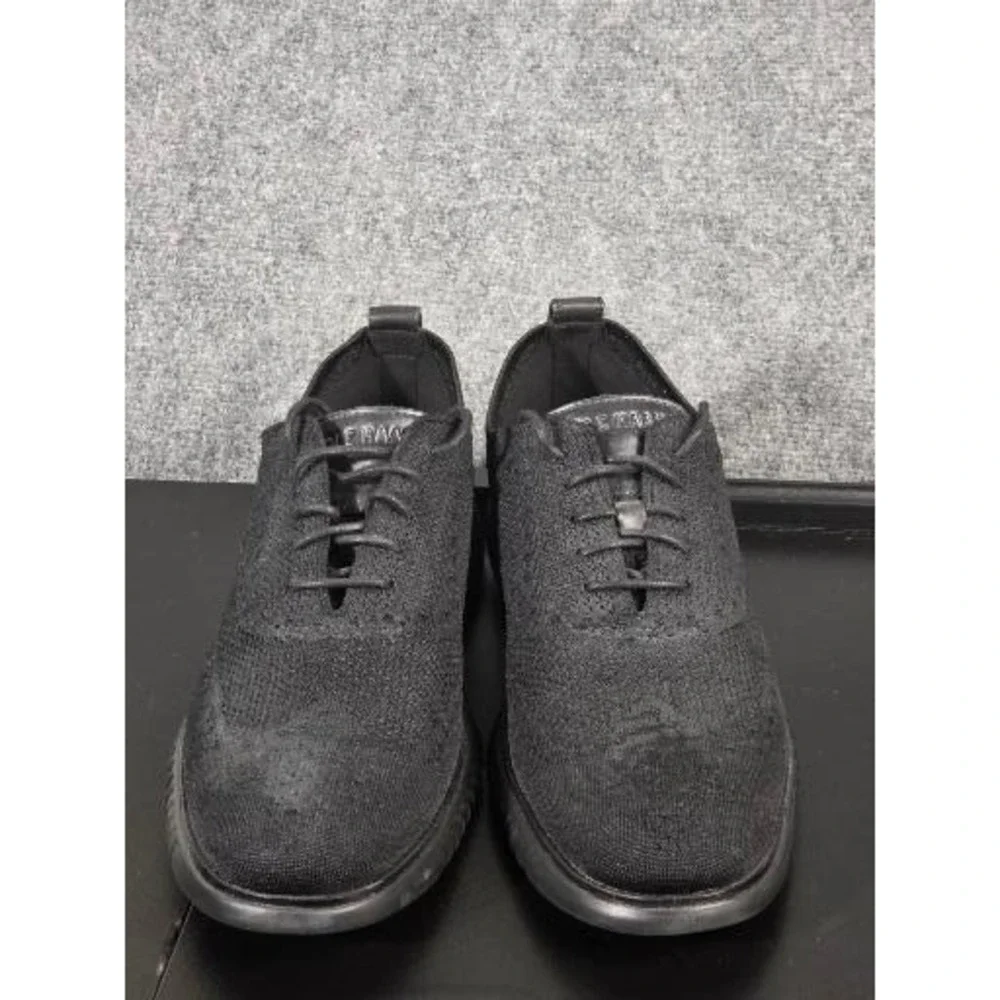 Cole Haan 2.ZERØGRAND Laser Stitchlite Wingtip Oxford Mens 10M Black Knit Foam - Picture 3 of 9